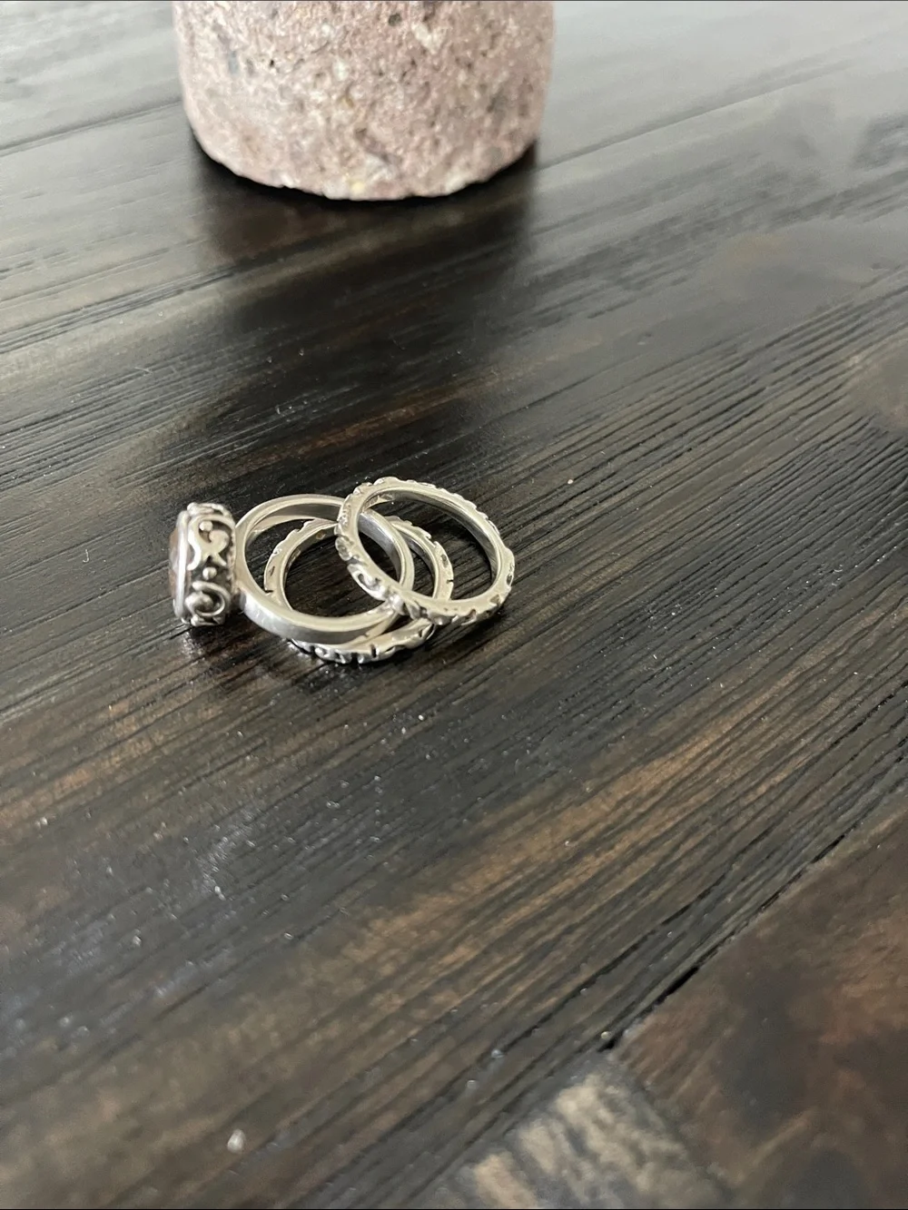 Silpada Sterling Silver Smoky Quartz Oval Stackable Ring - Brown